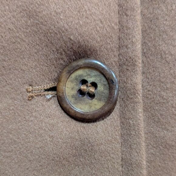 Fleurette x Loro Piana USA Womens 100% Wool Three Button Brown Long Coat Size 22 - Picture 7 of 12